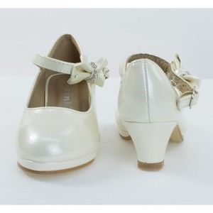 Forever Link Girl's Shiny White Shoes Size 10 New Pageant Dress Elegant READ